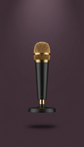 Branded Microphone With Gold Accent